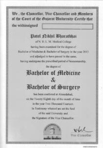 bachelor of surgery 03025